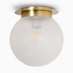 Pranika Modern Spherical Prismatic Pattern Flush Mount Ceiling Light