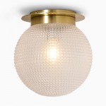 Pranika Modern Spherical Prismatic Pattern Flush Mount Ceiling Light