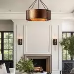 Ojaswi Rustic Bronze Industrial Pendant Light with Drum Shade