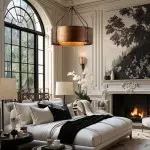 Ojaswi Rustic Bronze Industrial Pendant Light with Drum Shade