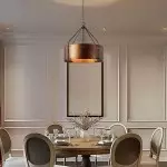 Ojaswi Rustic Bronze Industrial Pendant Light with Drum Shade