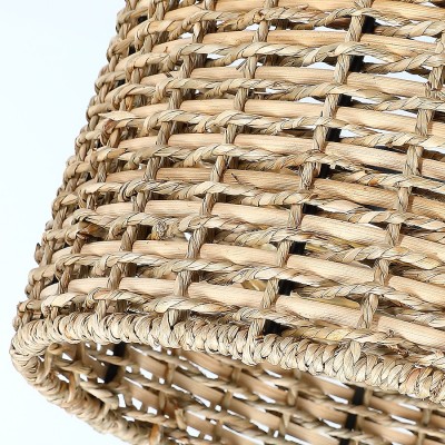 Lannister Coastal 2-Light Semi-Flush Mount Ceiling Light with Hand Woven Drum Shade for Bedroom Lannister Coastal 2-Light Semi-Flush Mount Ceiling Light with Hand Woven Drum Shade for Bedroom