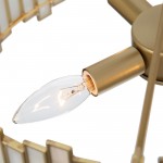 Atchison 4 Light Drum Shade Chandelier with Tiffany Glass for Dining Room