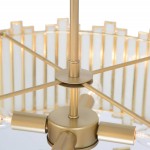 Atchison 4 Light Drum Shade Chandelier with Tiffany Glass for Dining Room