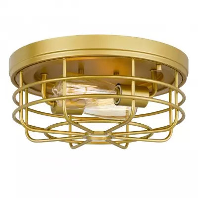 Industrial Flush Mount Metal Cage Round Ceiling Light Industrial Flush Mount Metal Cage Round Ceiling Light