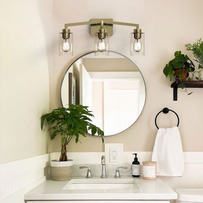 3-Light Industrial Cylindrical Brass Wall Sconce for Bedroom 3-Light Industrial Cylindrical Brass Wall Sconce for Bedroom