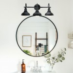 Vintage 3 Lights Black Iron Vanity Light For Bedroom