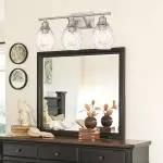 Modern Farmhouse Brushed Nickel Glass Wall Light