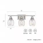 Modern Farmhouse Brushed Nickel Glass Wall Light