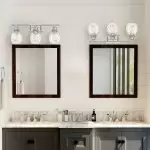 Modern Farmhouse Brushed Nickel Glass Wall Light