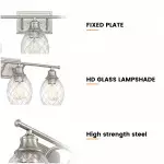 Modern Farmhouse Brushed Nickel Glass Wall Light