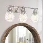 Modern Farmhouse Brushed Nickel Glass Wall Light