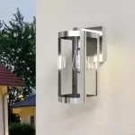 Stainless Steel Waterproof Outdoor Wall Lamp with Glass Shade Stainless Steel Waterproof Outdoor Wall Lamp with Glass Shade