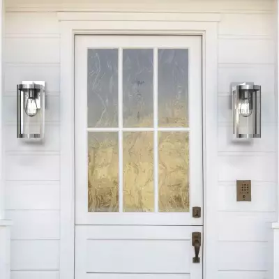 Stainless Steel Waterproof Outdoor Wall Lamp with Glass Shade Stainless Steel Waterproof Outdoor Wall Lamp with Glass Shade