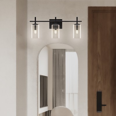 3 Lights Black Bathroom Vanity Light 3 Lights Black Bathroom Vanity Light