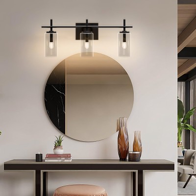 3 Lights Black Bathroom Vanity Light 3 Lights Black Bathroom Vanity Light