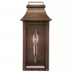 Montague Vintage Brass Outdoor Waterproof Wall Mounted Lantern Sconce