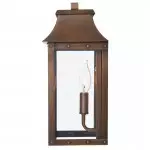 Montague Vintage Brass Outdoor Waterproof Wall Mounted Lantern Sconce