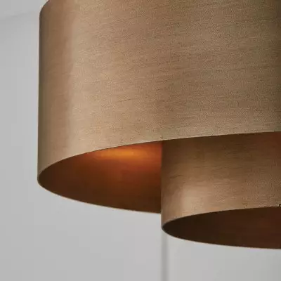 Aurelius Brushed Texture Metal Double Drum Chandelier