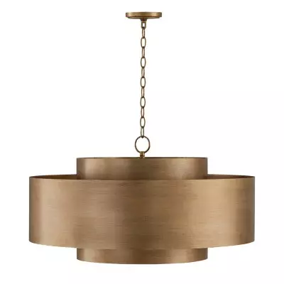 Aurelius Brushed Texture Metal Double Drum Chandelier