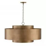 Aurelius Brushed Texture Metal Double Drum Chandelier Aurelius Brushed Texture Metal Double Drum Chandelier