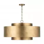 Aurelius Brushed Texture Metal Double Drum Chandelier Aurelius Brushed Texture Metal Double Drum Chandelier