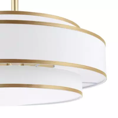 Luminara Farmhouse Fabric Drum Chandelier