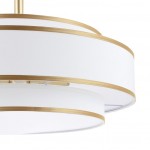 Luminara Farmhouse Fabric Drum Chandelier