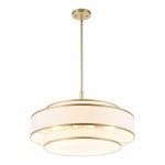 Luminara Farmhouse Fabric Drum Chandelier