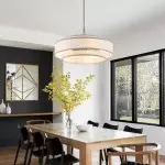 Luminara Farmhouse Fabric Drum Chandelier