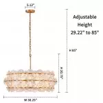 AuroraLux Gold-leaf Round Glass Chandelier