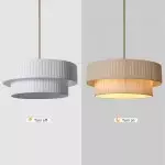 Elaraine Pleated Fabric Circular Drum Shade Chandelier