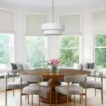 Elaraine Pleated Fabric Circular Drum Shade Chandelier