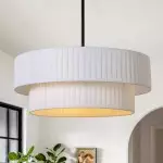 Bradley Industrial Distressed Metal Drum Shade Chandelier Bradley Industrial Distressed Metal Drum Shade Chandelier