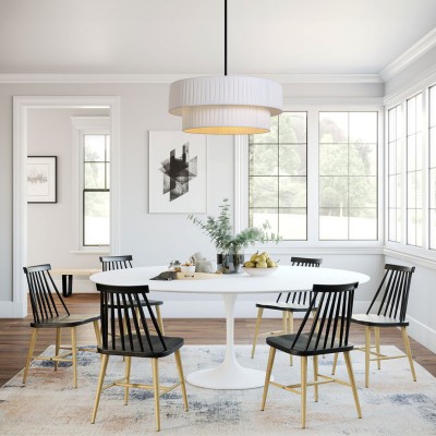 Elaraine Pleated Fabric Circular Drum Shade Chandelier Elaraine Pleated Fabric Circular Drum Shade Chandelier