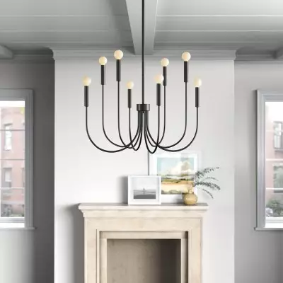 Nyxion 8 Light Farmhouse Metal Dimmable Chandelier Nyxion 8 Light Farmhouse Metal Dimmable Chandelier