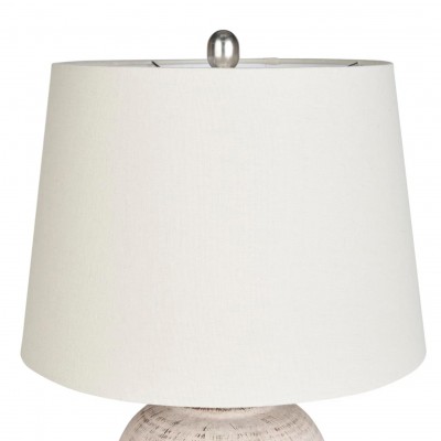 Ulysse Rustic Ceramic Pot Table Lamp With Drum Shade