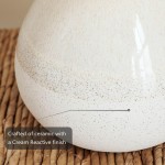 Vexa Small White Rustic Style Ceramic Bedside Table Lamp Vexa Small White Rustic Style Ceramic Bedside Table Lamp