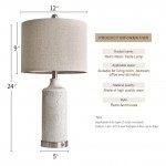 Rhen Farmhouse Boho Style Resin Living Room End Table Lamps