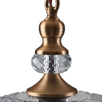 Jaime Antique Brass and Glass Flower Pendant Light Jaime Antique Brass and Glass Flower Pendant Light