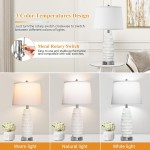 Xylia White Curvy Wave-Textured Ceramic Table Lamp Xylia White Curvy Wave-Textured Ceramic Table Lamp