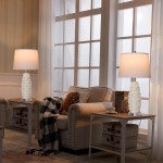 Xylia White Curvy Wave-Textured Ceramic Table Lamp Xylia White Curvy Wave-Textured Ceramic Table Lamp