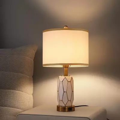 Qayla Electroplating Gold Trace Ceramic Table Lamp Qayla Electroplating Gold Trace Ceramic Table Lamp
