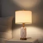 Qayla Electroplating Gold Trace Ceramic Table Lamp Qayla Electroplating Gold Trace Ceramic Table Lamp
