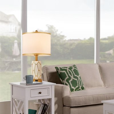 Qayla Electroplating Gold Trace Ceramic Table Lamp Qayla Electroplating Gold Trace Ceramic Table Lamp
