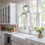 Yasmine Vintage Green Ribbed Glass Hanging Lamp