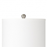 Darien White Wheat Texture Ceramic Nightstand Lamp