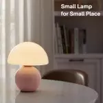 Evinth Mini Colorful Ceramic Base Mushroom Table Lamp