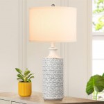 Gyrin White All Handmade Ceramic Rotary Bedside Nightstand Lamp Gyrin White All Handmade Ceramic Rotary Bedside Nightstand Lamp