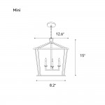 Aria Farmhouse Wrought Iron Lantern Chandelier Light